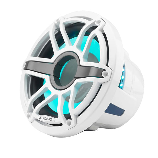 JL AUDIO M6-10W-S-GWGW-I-4: 10" Marine Subwoofer,Gloss Trim Ring & Wht Sport Grill Illuminated 4 O | 93645 | 010-03489-00
