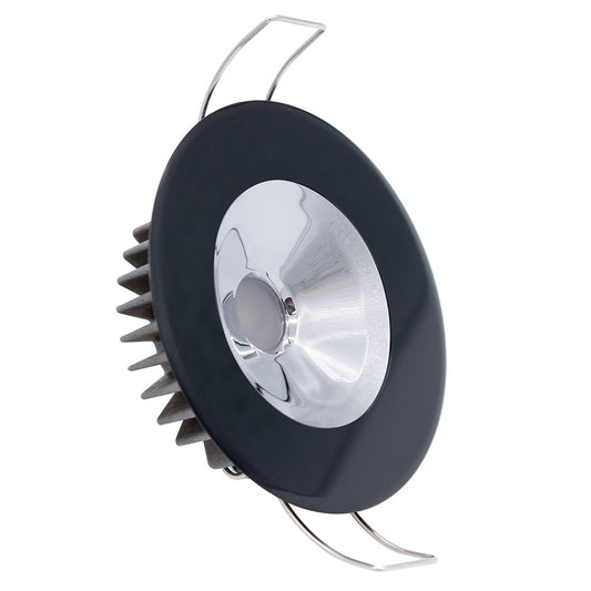 Boat LED Lights RGBW Flush Mount Black Chrome