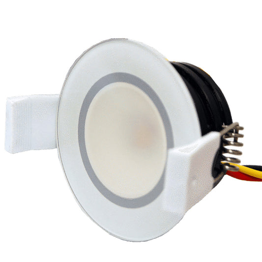 Lumishore LUX DL50 Downlight Full Spectrum CRGBW 12/24vDC 5 Watt White Bezel