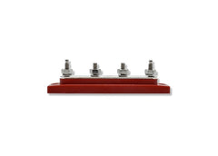 Bluewater 4 Pos 1/4" - 20 150AMP Busbar with Red Base