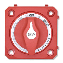 Bluewater Off/1/2/Both Battery Selector Switch, 300A, Panel Mount, No Base, Red