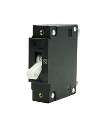 EGIS C Series White Toggle Panel Mount Circuit Breaker Single Pole AC/DC 20 Amp Retail Pack