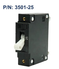 EGIS C Series White Toggle Panel Mount Circuit Breaker Single Pole AC/DC 25 Amp Retail Pack
