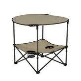 TWO-TIER FOLDING CAMPING TABLE