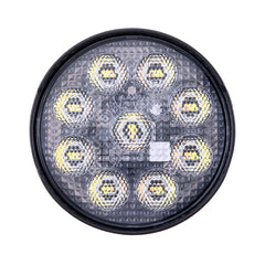 4IN RND 9X5W FL SGL WHITE AMBR FLSH