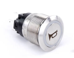 PUSH BUTTON HORN SWITCH RED HALO