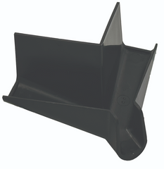 SHORT CORNER RAIN GUTTER SPOUT BLK