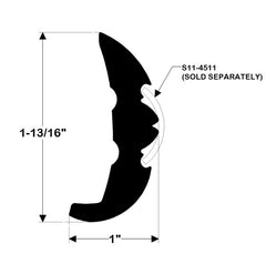 RIGID RUB RAIL BLACK 20