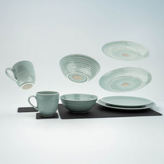 PORCELAIN TABLEWARE SET CYAN