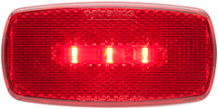 LED MARK LIGHT;OVAL;BLK BSE;RED;