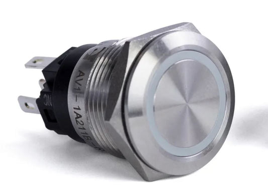 PUSH BUTTON SWITCH BLUE HALO