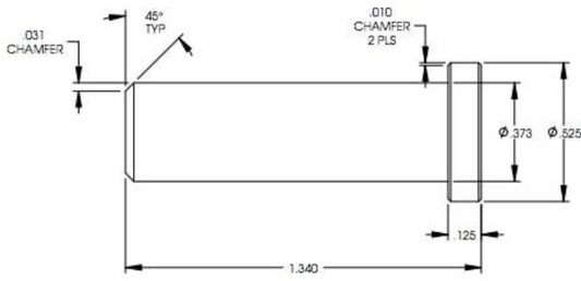 PIN - .370 X 1.340 DCRMET