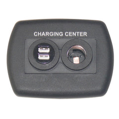 BLACK WALLPLATE METAL USB