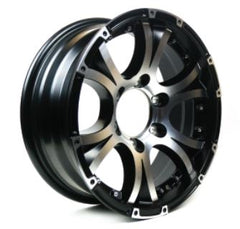 ALUMINUM - 16X6 6X5.5 BLACK MACHINE
