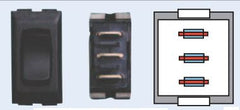 12V MOMENTARY ON BLACK