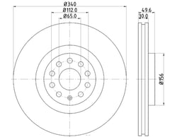 BRAKE DISC FOR VW/SKODA/AUDI/SEAT