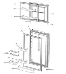 GPV10 STAINLESS REFRIGERATOR DOOR