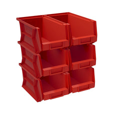 MODEL 9855-7-02 RED BINS 6IN X 7.1