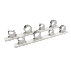 ROD HANGER 4-ROD SS W/POLY RACK WH