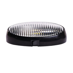 LED BW OVL PRCH LITE W/SW BLK-CLR