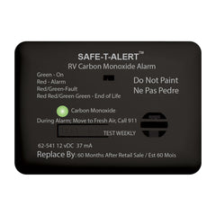 CARBON MONOXIDE ALARM - BLACK SURFA