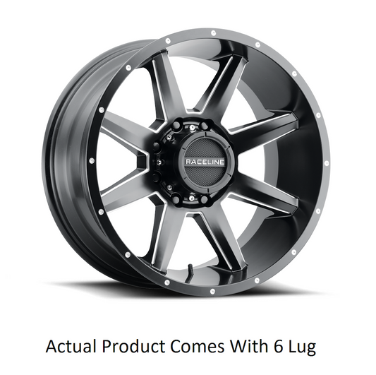 STRYKER SATIN BLACK MILLED 20X9 6X1
