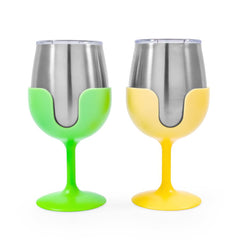 LIBATC WINE TUMBLER SET (GREEN/YEL