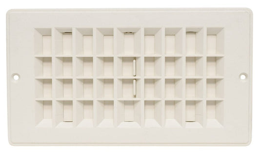 FLOOR REG DAMP 4' WHITE