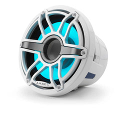 JL Audio M6 8in Subwoofer with White Sport Grille Infinite Baffle, RGB LED