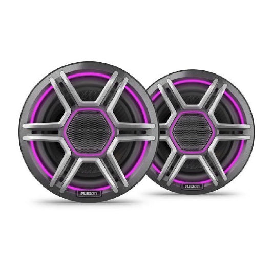 FUSION Apollo 6.5" LED Marine Speakers with Sports Gray Grilles | 010-02918-03