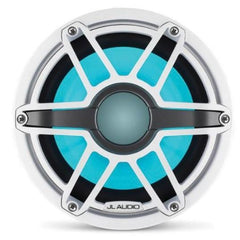 JL Audio M6 8in Subwoofer with White Sport Grille Infinite Baffle, RGB LED