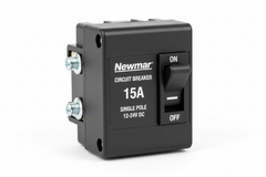 Newmar 15 Amp Single Pole Breaker W/ Black Throw