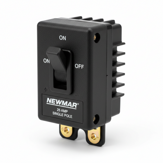Newmar 25 Amp Single Pole Breaker W/ Black Throw