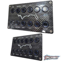PLASHLIGHTS Marine Push Button Switch - Blue LED - 20a -Black Anodized- Momentary | PL22BLK-M-BL