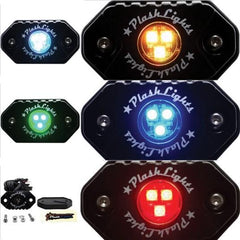 PLASHLIGHTS 9W, RGB Rock Light, Black Housing - Single | RL-RGB-S