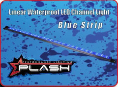 PLASHLIGHTS Linear Waterproof LED Channel Light - Blue - 16" | RS-BL-16
