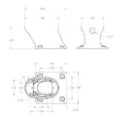 Seaview PMF57M1 5in Mount Forward Rake Requires Plate