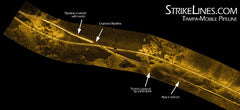 StrikeLines Gulfstream Pipeline Waypoints With Sidescan Imaging Simrad, Lowrance, B&G, Mercury Vessel View