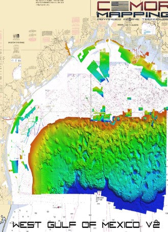 CMOR MAPPING WEST GULF OF MEXICO V2 For Simrad, Lowrance, B&G, Mercury Vessel View