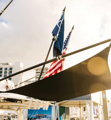 Gemlux COASTAL HYBRID SHADE POLE PAIR, COLLAPSIBLE 9', BLACK