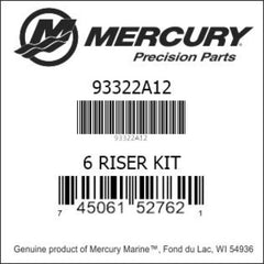 Mercury-Mercruiser 93322A12 Exhaust Riser Kit 6 Inch