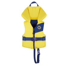 Load image into Gallery viewer, Mustang Lil' Legends Child Foam Vest - Yellow/Navy [MV3556-844-0]
