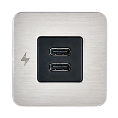 Scanstrut TILE USB-C Interior Charging Socket - 12/24V - Stainless Steel Bezel [SC-TILE-21]