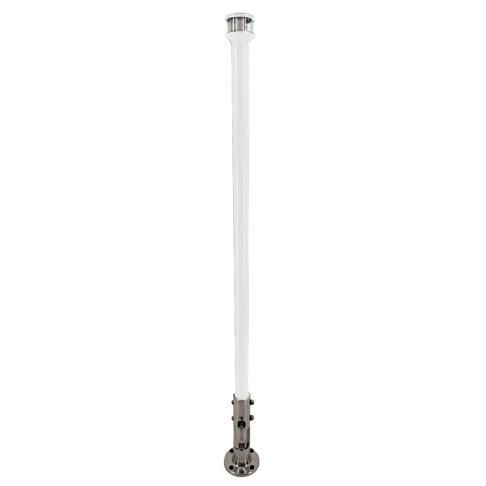 Seaview 36" Manually Folding Light Post w/316 Stainless Steel Base  LTBLED12C5 Navigation Light - White [SVMHB136LEDSSW]