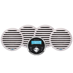 Aquatic AV Economy Gauge Stereo/Speakers Kit - White [EG200]
