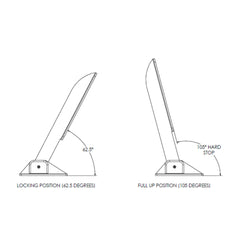 TACO Command Ratchet Hinge - 18-1/2" - 316 Stainless Steel Polished w/Hard Stop [H25-0048]