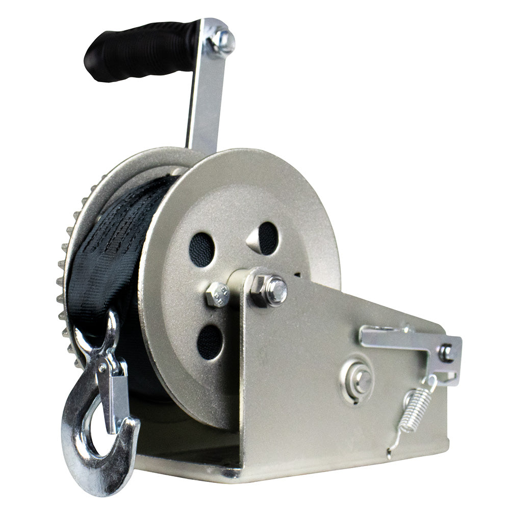 Powerwinch Utility Series Winch 1,800lb, 2 Speed, 8" Crank Arm - Zinc [21500-W-1800-8-Z-R]