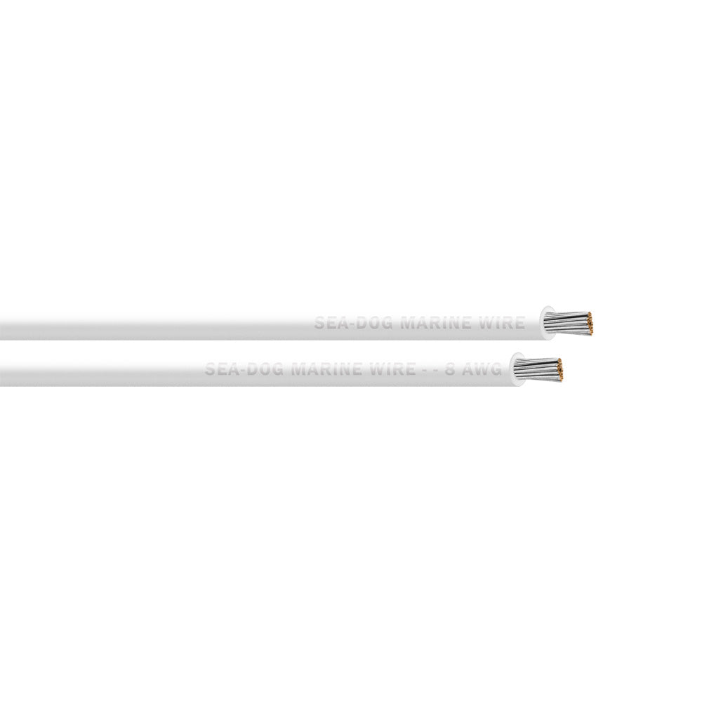 Sea-Dog 8 AWG White Primary Wire - 100' [8008052]