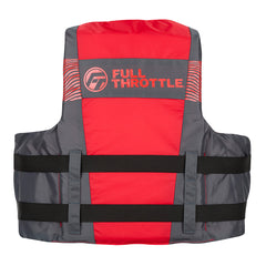 Full Throttle Adult Nylon Life Jacket - 4X/7X - Black/Red [112200-100-110-26]