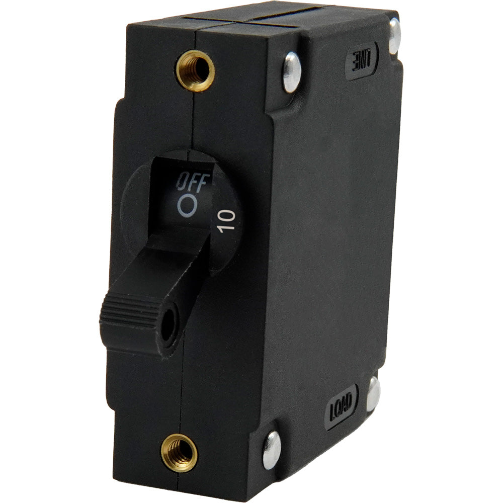 Egis A Series Black Toggle Panel Mount Circuit Breaker - Single Pole 10A [3211-10]